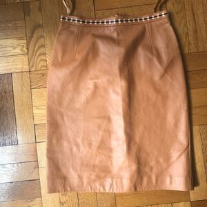 Escada Leather Pencil Skirt